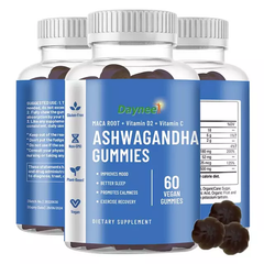 Ashwagandha Gummies with Maca & Vitamins | Dietary Supplement for Stress, Sleep, Testosterone, and Strength