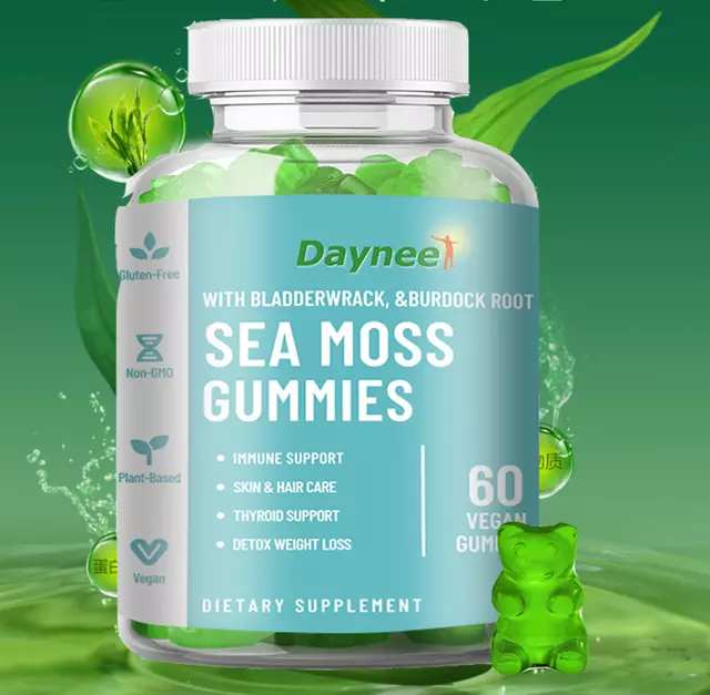 Sea Moss Gummies (1750mg) with Bladderwrack and Burdock Root