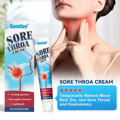 Sore Throat Cream | Topical Ointment for Pharyngitis and Bad Breath