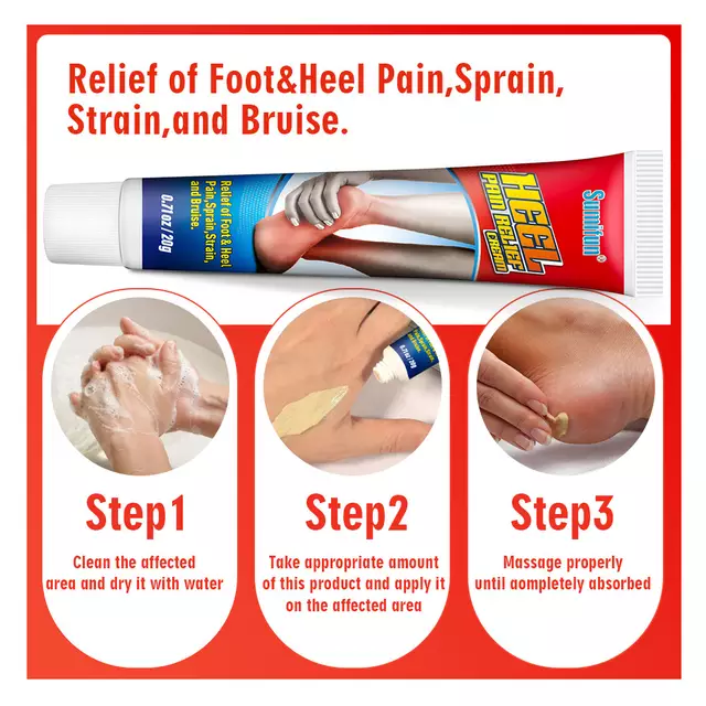 Heel Pain Relief Cream | Heel Cream for Heal Pain, Sprain and Bruise