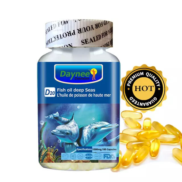 Deap Seas Fish Oil Capsule (Omega-3) with DHA | Dietary Supplement for Eye Care, Healthy Heart, and Memory