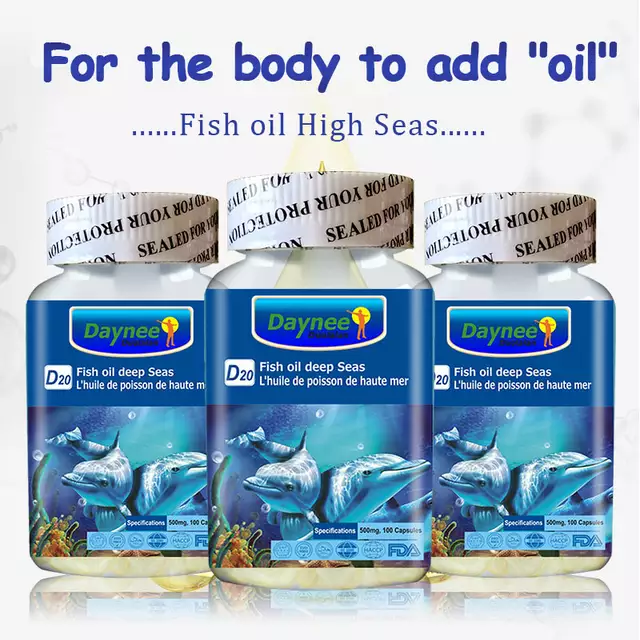 Deap Seas Fish Oil Capsules with DHA and EPA | Dietary Supplement for Heart, Brain, Eye, and Inflammation