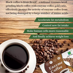 Plant Enzymes Coffee with Black Coffee | Instant Coffee for Weight Loss, Metabolism, and Energy