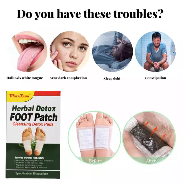 Herbal Detox Foot Patch (30 patches per pack) | Cleansing Detox Pads