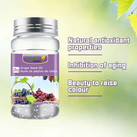 Grape Seed Oil Capsule | Dietary Supplement for Beauty, Anti-Aging, Immunity, and Skin Health