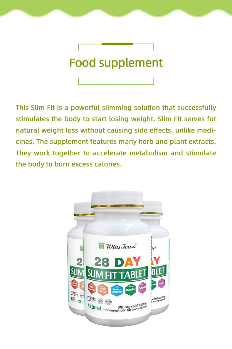 28 Day Slim Fit Tablet  Dietary Supplement for Weight Loss
