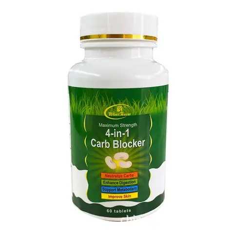 4-in-1 Carb Blocker Tablet | Dietary Supplement for Blocking Carbs, Healthy Digestion, Metabolism, and Healthy Skin