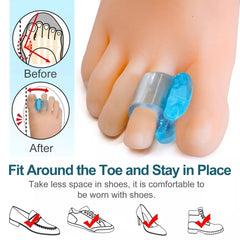 Silicone Toe Separator (4 pairs) | Orthopedic Corrector for Bunion, Overlapping and Hammer Toes