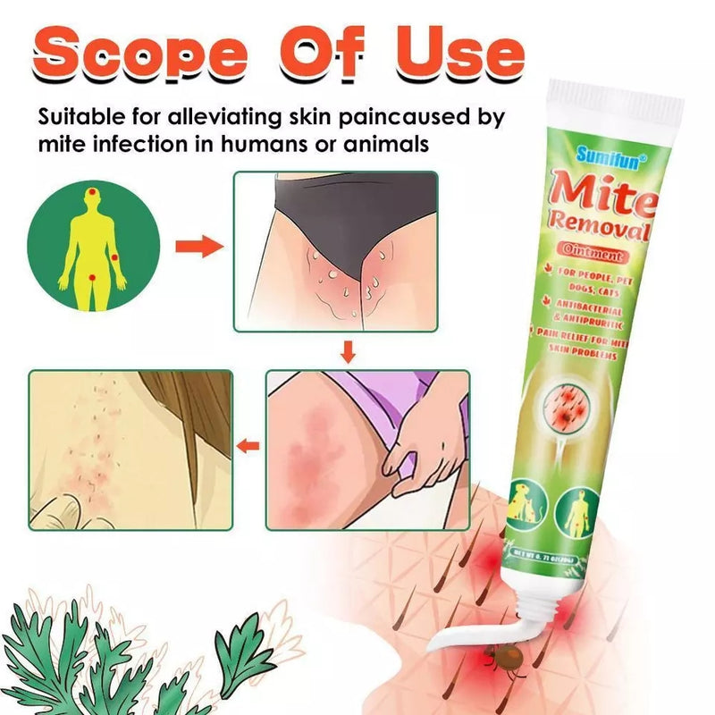 Mite Removal Ointment | Topical Cream for Eliminating Scabies Rash, Pubic Lice, and Mites