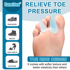 A-Line Silicone Toe Separator (4 Pairs) | Orthopedic Corrector for Bunion, Overlapping and Hammer Toes