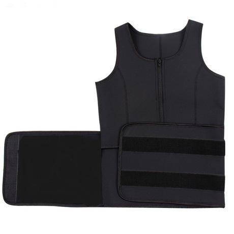 Neo Latex Waist Cincher Trainer Sauna Sports Vest Sweat 3 Hooks