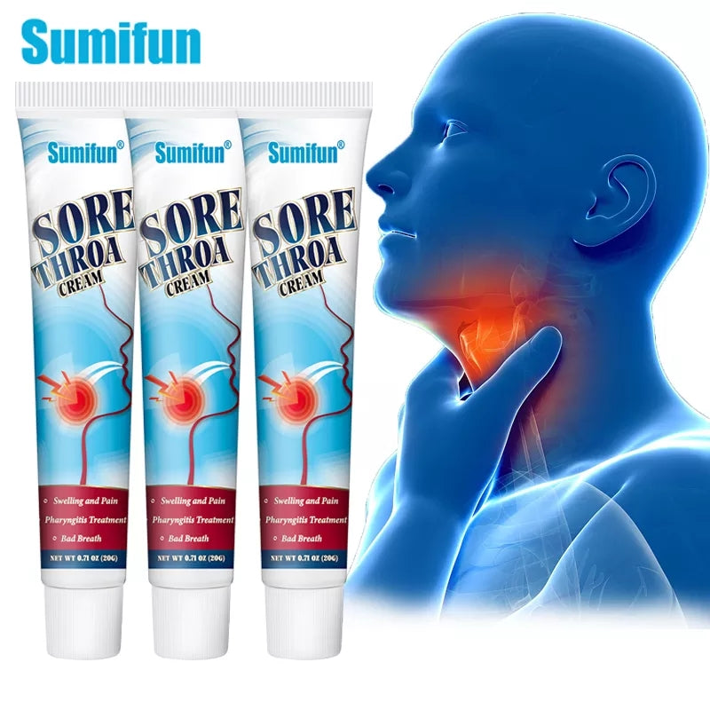 Sore Throat Cream | Topical Ointment for Pharyngitis and Bad Breath