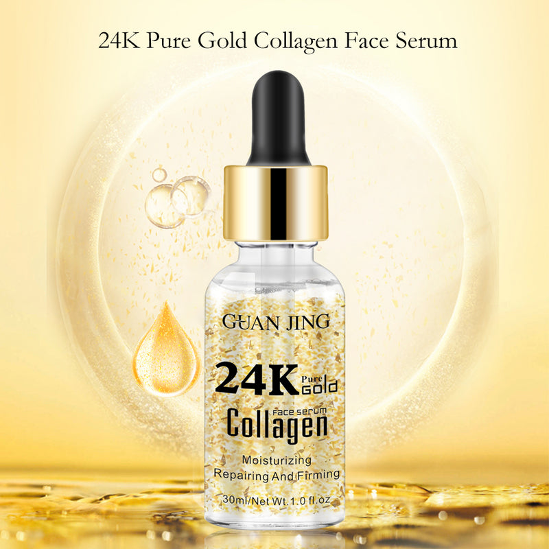24K Gold Face Serum with Collagen | Essential Oil to Moisturize Skin, Repair Damaged Skin and Repair Fine Lines