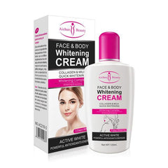 Face and Body Whitening Cream with Collagen and Milk