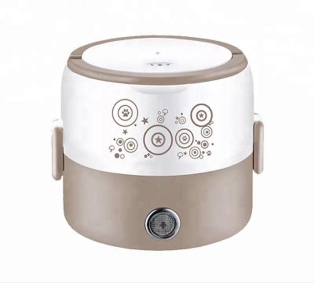 Electric Lunch Box Portable 2 Layers Heating Steamer Bento Food Warmer  Heater US