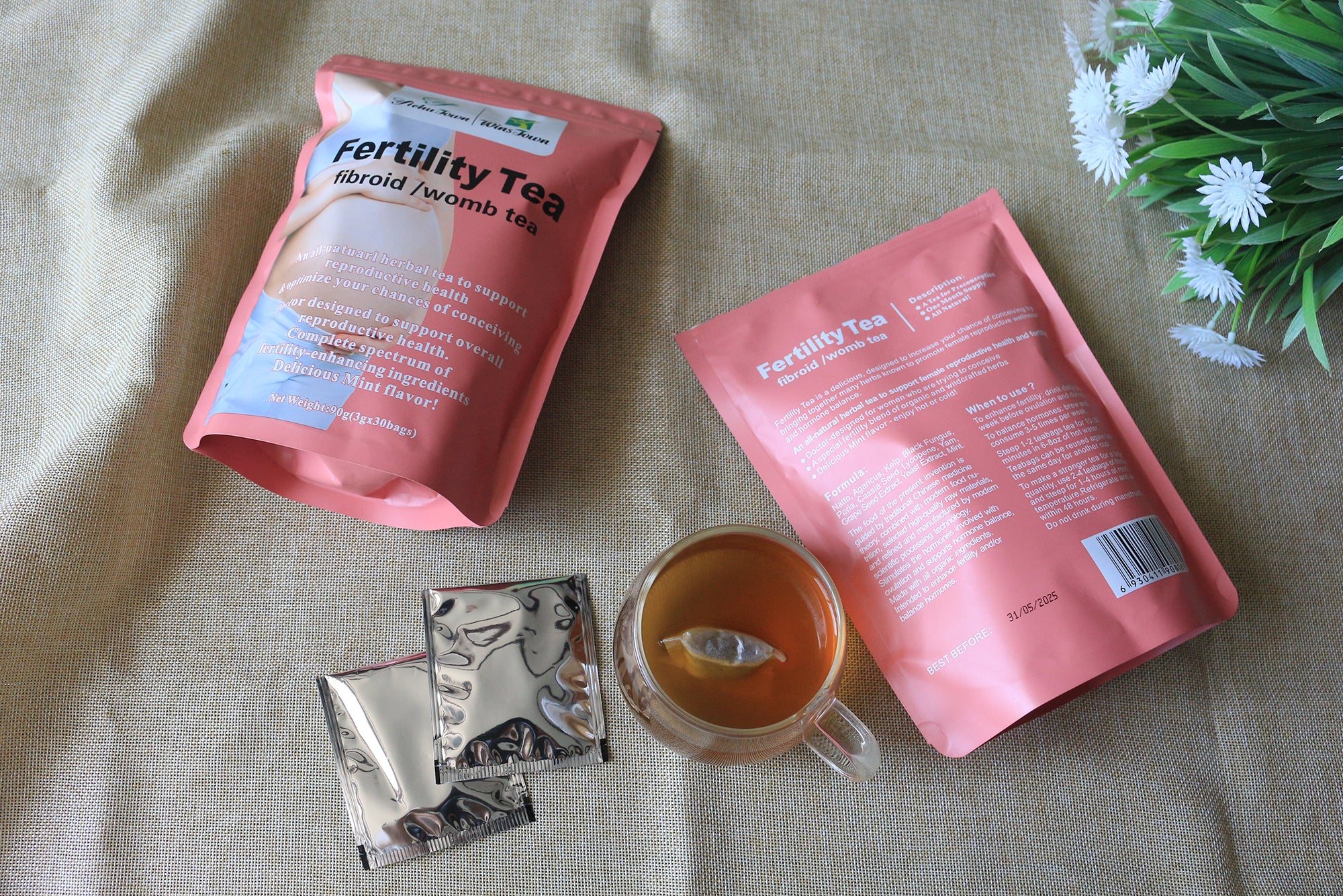 AIHIYO Fertility Tea, Fibroid & Womb Tea, Clean, Love, Care for Women, 30  Tea Bags