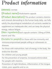 Multivitamin Capsules | Dietary Supplement with Vitamin A, B1, B2, C1 & E, and Minerals for Adults