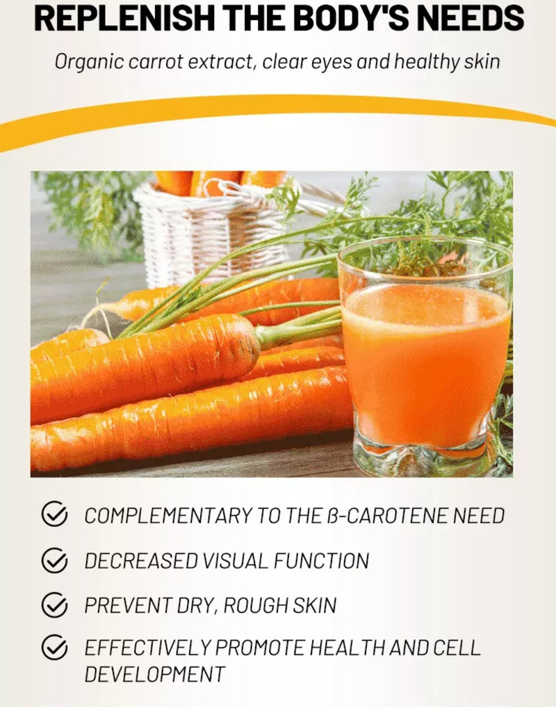 Carotene Capsule with Vitamin A | Dietary Supplement for Eye Care, Skin Care, and Immunity