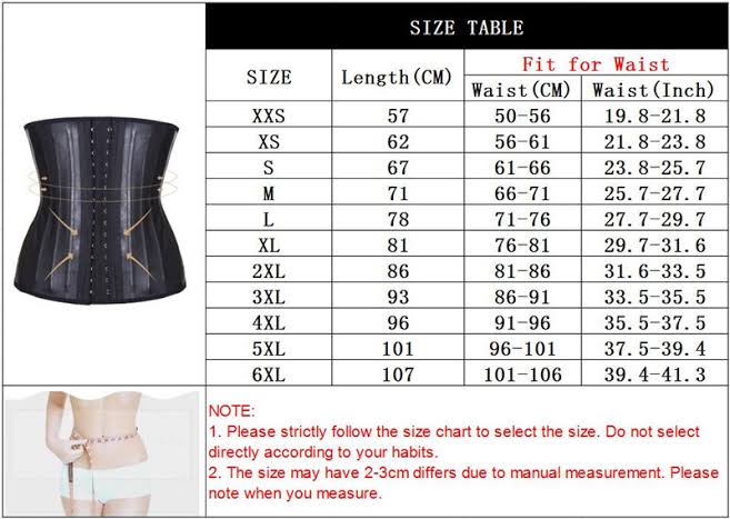 25 Steel Bone Waist Trainer with Hook (Latex)