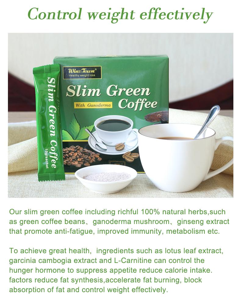 Slim Green Coffee with Ganoderma, Instant Coffee for Weight Loss, App