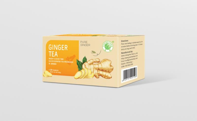 Ginger Tea with Green Tea | Herbal Tea for Asthma, Cold, Cough, Nausea, and Morning Sickness