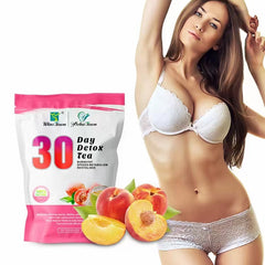 30 Day Detox Tea (Peach Flavour) | Herbal Tea for Body Detoxing, Belly Fat, and Metabolism