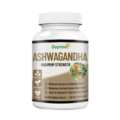 Ashwagandha Capsules with Maca and Vitamin C | Dietary Supplement for Stress, Energy, Focus, Thyroid, and Blood Pressure